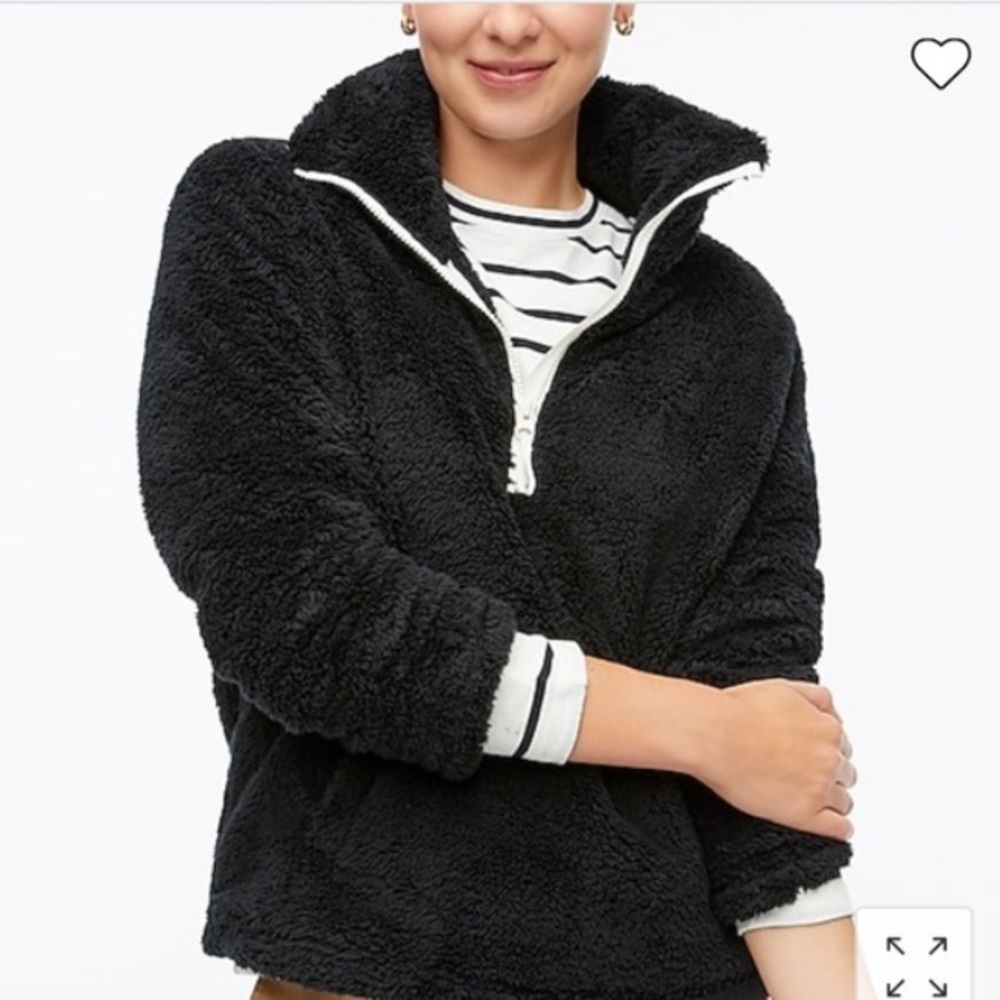 J.Crew Sherpa half-zip pullover Fleece Top v5.